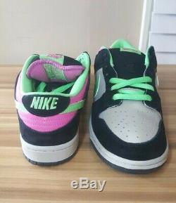 Rare 2009 Nike Dunk Low Pro Sb Magnet/Poison Green/Pink/Grey #304292 033 US 10