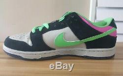 Rare 2009 Nike Dunk Low Pro Sb Magnet/Poison Green/Pink/Grey #304292 033 US 10