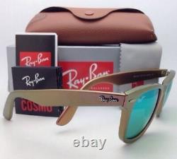 Ray-Ban Sunglasses RB 2140 6110/19 50-22 WAYFARER Metallic Pink with Green Mirror