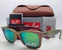 Ray-Ban Sunglasses RB 2140 6110/19 50-22 WAYFARER Metallic Pink with Green Mirror