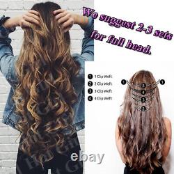 Real THICK 160g++ Double Weft Clip In Remy Human Hair Extensions Full Head XL462