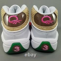 Reebok Question Mid x Candy Land Basketball Shoes Mens Size 12 White Green Pink
