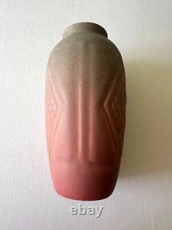 Rookwood XXII 2415 pottery vase. Pink & green