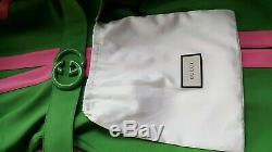 SALE! NWT Gucci GG belt green/pink dress with belt -size M Rtl $2000