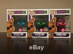SDCC 2017 Funko Scooby Doo set Green Blue and Pink
