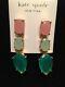 Stunning Kate Spade New York'gumdrop Gems' Linear Dangle Earrings Pink / Green