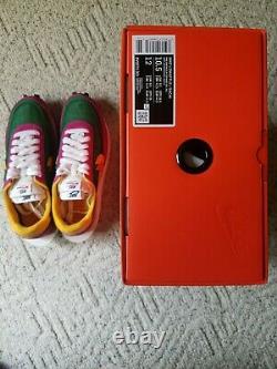 Sacai x Nike LD Waffle Pine Green Men's Size 10.5 Pink BV0073-301 New with Box