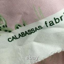 Scalamandre fabric CALABASSAS COUNTY Light Pink Green Frog #16383 1.5 Yds +
