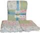 Simply Shabby Chic King Quilt Set 3p Floral Ditsy Ruffle Polyester Pink Green
