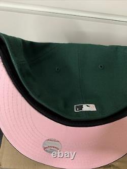 Sneakertown Two Tone Arizona Diamondback Green Black Pink Fitted Club Hat 7 1/4