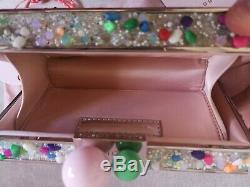 Sophia Webster Clara Lollipop Crystal Box Bag Clutch, BNWT, Pink, Silver, Green