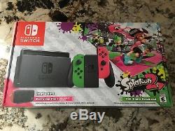 Splatoon 2 Nintendo Switch Bundle Console Set Green Pink Joy-cons Brand New