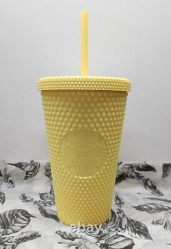 Starbucks Studded Pink, Yellow and Green Cold Cup Grande 16oz set of 3
