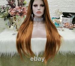 Straight Wig Lace Front Synthetic Women Glueless Blue Golden Green Pink Wigs New