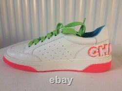 Stunning Designer Womens Chanel SS2020 Style Trainers UK 6 39 Neon Pink Green