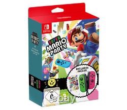 Super Mario Party + Neon Green / Neon Pink Joy-Con Controller Bundle (Switch)