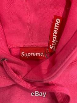 Supreme box logo hoodie green on pink fw17 X-Large