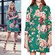 Sz 38 $2800 New Gucci Runway Green Pink Floral Blooms Cotton Quilted Jacket Coat