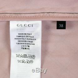 Sz 38 $2800 NEW GUCCI RUNWAY Green PINK FLORAL BLOOMS Cotton QUILTED Jacket COAT
