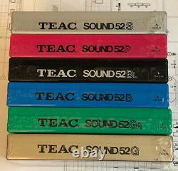 TEAC Sound 52 Cassette Lot NEW SEALED 6 Colors Gold Silver Pink Black Blue Green