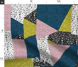 Tablecloth Postmodern Abstract Geometric Pink Navy Green Memphis Cotton Sateen