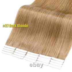 Tape in Hair Extensions 100% Remy Real Human Hair Seamless Skin Wefts Ombre 100G