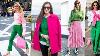 The Best Pink And Green Outfit Ideas New Trend Green Pink Color Block