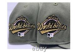 Toronto Blue Jays 1993 Olive Green Pink Brim New Era Fitted Hat Size 7 3/8