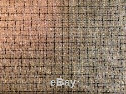 Tweed Check Wool Type Fire Retardant Green/Pink Upholstery Fabric