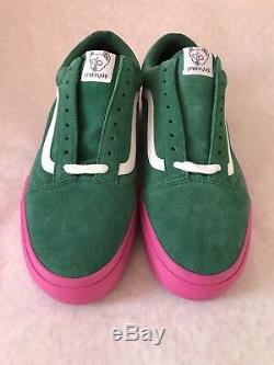 VANS X Golf Wang Syndicate Old Skool Green Pink Size 10.5 Supreme Odd Future