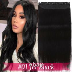 V-Shape Clip in on 100% Remy Human Hair Extensions One Piece 3/4 Full Head Weft