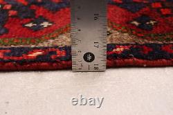 Vintage Bordered Hand-Knotted Area Rug 3'8 x 6'3 Traditional Wool Carpet