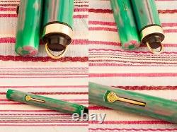 Vintage Conway Stewart Dinkie 526 Salmon Pink Green Flecks Fountain Pen Box New