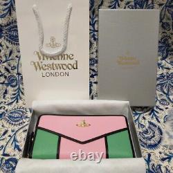 Vivienne Westwood Long Wallet Pink Green New 55VV317