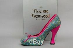 Vivienne Westwood Womens Pink and Green Tartan Shoes, Size 38, UK 5