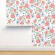 Wallpaper Roll Blue Navy Pink Green Floral Flowers 24in X 27ft