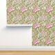 Wallpaper Roll Windrush Green Pink Victorian Botanical 24in X 27ft