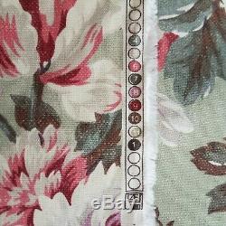 Waverly OLD MILL INN VINTAGE COLLECTION Fabric 55 x 9+yds Green/Pink Floral NOS