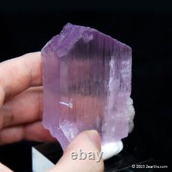 Well-Terminated Pink Spodumene Kunzite Crystal with Green Tourmaline, Afghanistan