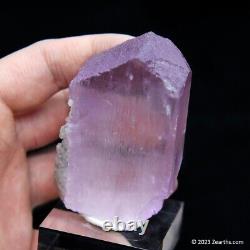 Well-Terminated Pink Spodumene Kunzite Crystal with Green Tourmaline, Afghanistan