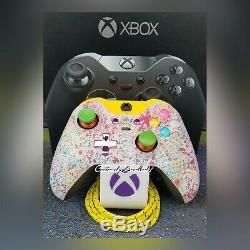 XBOX ONE ELITE WIRELESS CONTROLLER CUSTOM SKITTLES WithGREEN SCUF WithPINK/PUR LED