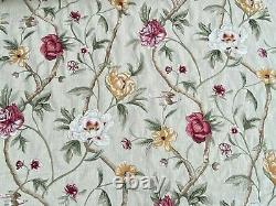 ZOFFANY EMBROIDERY CURTAIN FABRIC DESIGN Flowering Tree 3.6 METRES PINK/GREEN