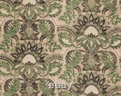 Zoffany Curtain Fabric'POMEGRANATE PRINT' 3 METRES TUSCAN PINK/HUNTSMAN GREEN
