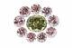 0,17 Carat Lot De 10 Naturel Diamants De Couleur Fantaisie Vert Rose Ovale Rond Box Set