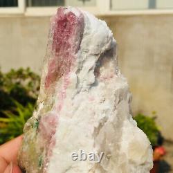 1278g Raw Rose Vert Tourmaline Quartz Cristal Gemme Rough Mineral Specimen