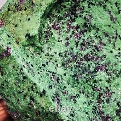 1486g Naturel Rose Rubis Vert Et Noir Fuchsite Quartz Rough Mineral Specimen