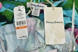 175 $ Nouveau Tommy Bahama Tulum Blooms Maxi Dress Bleu Radiant Rose Vert S
