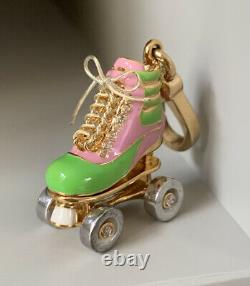 2007 Juicy Couture Rose / Vert Roller Skate Charme Yjru1183