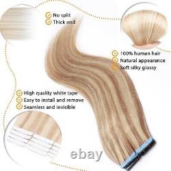 200G 80PCS Véritable Remy Skin Weft Tape en Extensions de Cheveux Humains ÉPAIS Full Head US