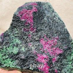 2285g Naturel Rose Rubis Vert Et Noir Fuchsite Quartz Rough Mineral Specimen